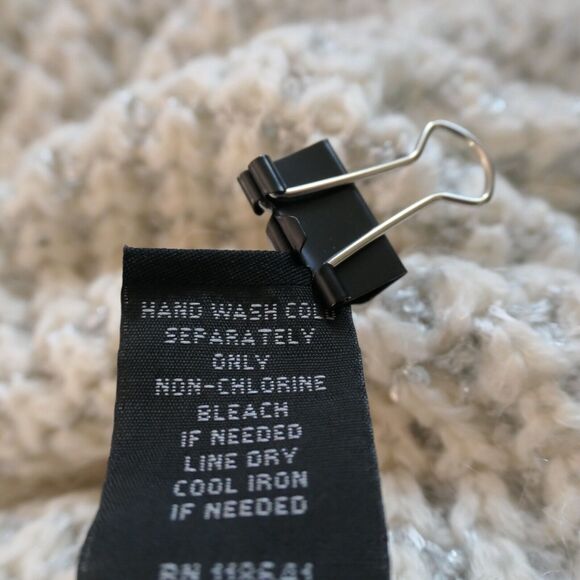 Lane Bryant Tunic Sweater Womens 18 20 Ivory Silver Metallic Wool Mohair Blend - Picture 10 of 10